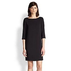 Vince 3/4 sleeve black shift dress